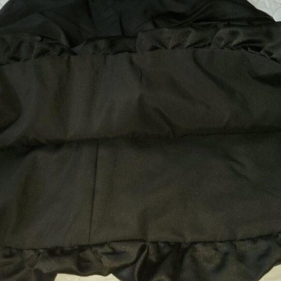 David's Bridal Black Satin Strapless Short Lined Pickup Event Sz 6 Dress - Picture 10 of 10